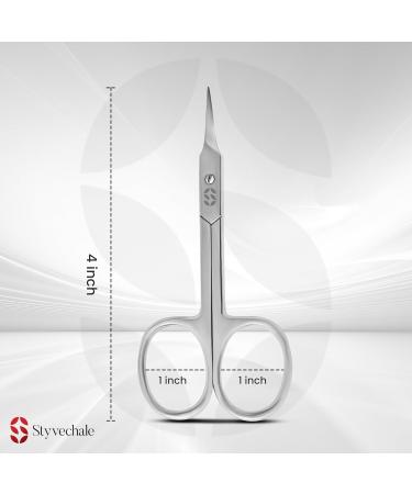 Professional Stainless Steel Curved Cuticle Scissors Manicure Cutter for Nail Toenail Trimming Eyebrow Eyelash for Women and Men - Buy Online on SooperMarket.com