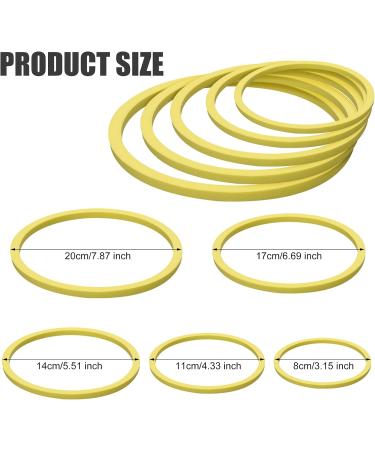 Peutier 5stk Floating Plant Rings for Aquariums - Round Planting Corrals in 5 Sizes - Yellow Fish Feeding Rings Hold Floating Plants in Place - Buy Online on SooperMarket.com