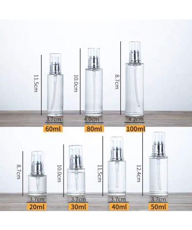 Hemoton 5pcs 20ml Mini Glass Pump Bottles - Refillable Perfume & Essential Oil Dispenser for Travel & Home (Silver) - International Shipping Available - Buy Online on SooperMarket.com