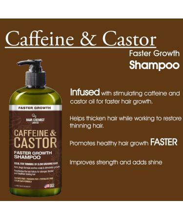 Hair Chemist Caffeine & Castor Shampoo & Conditioner Set - 33.8 oz | International Shipping Available - Buy Online on SooperMarket.com