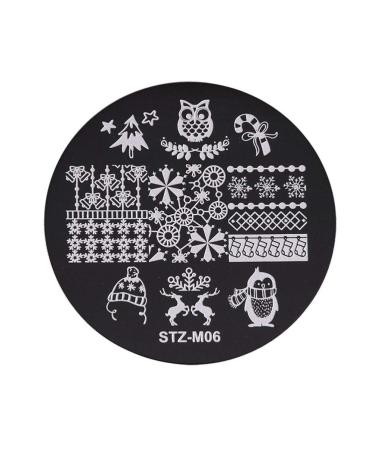 Lurrose Christmas nail stamps 5 pieces snowflake nail stamp manicure nail stamp manicure plate stamp templates for Christmas DIY nail art decoration