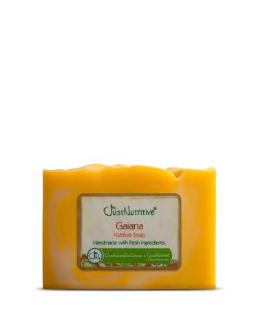 Just Nutritive Gaiana Nutritive Soap | All Natural Cleansing Soap | Gentle Soap for Sensitive Skin | Moisturizing Bar Soap for All Skin Types 4 Oz