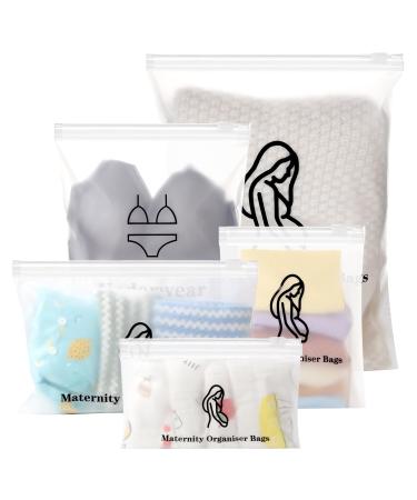 Lanjue 20 Pcs Baby Hospital Maternity Organiser Bags 38 * 28cm Reusable Plastic Ziplock Hospital Bags Maternity Essentials Travel Clothes Storage Bags for Mum to Be Newborn Baby