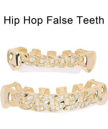 Denture Sets Dental Decorative Brackets Hip Hop Dental Supports Hip Hop Dental Decorations(Gold) - Buy Online on SooperMarket.com