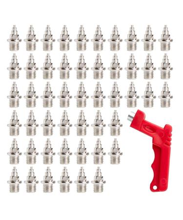 NHPY 50 pieces Spike Nail 5mm with spike key robust steel spikes pyramid replacement spikes athletics replacement dorns for track shoes long jumping walk hiking