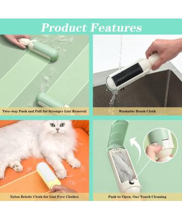 Piashow Pet Hair Lint Roller - Washable & Self-Cleaning Portable Hair Remover for Sofas Beds & Carpets - Buy Online on SooperMarket.com