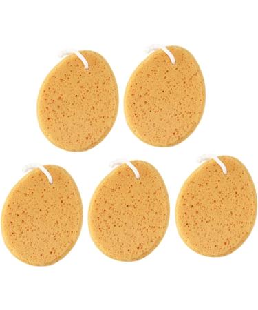 NOLITOY 5pcs Natural Bath Sponge Set | Exfoliating Loofah Pouf & Honeycomb Shower Mitt | Ideal for Adults & Babies | International Shipping Available - Buy Online on SooperMarket.com