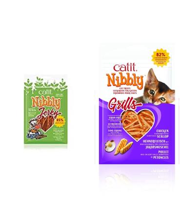 Catit Nibbly Jerky Chicken and Fish Recipe + Catit Nibbly Grills Chicken and Scallop Recipe (1 oz each) Chicken and Fish + Chicken and Scallop
