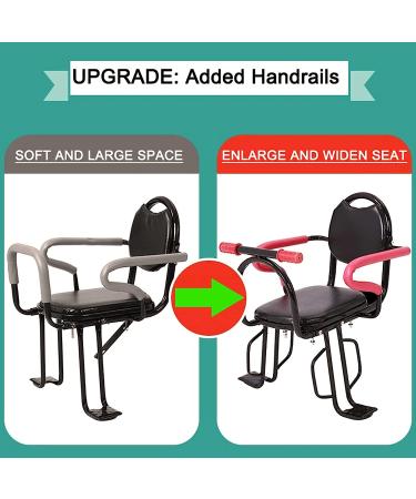 TWSOUL Child Bike Seat - Rear Mounted with Non-Slip Armrests/Pedals, Seat Belt - Holds Up to 100lbs - Buy Online on SooperMarket.com
