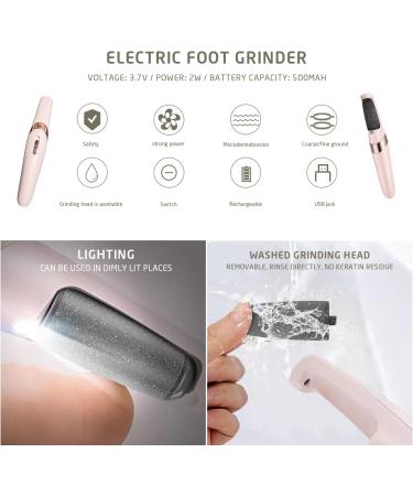 1 Piece Electric Foot Grinder Automatic Pedicure Tool Rechargeable Waterproof Hard Skin Remover with 2 Foot Grinders and 2 Cleaning Brushes for Calluses and Cracked Heels Foot Care - Buy Online on SooperMarket.com