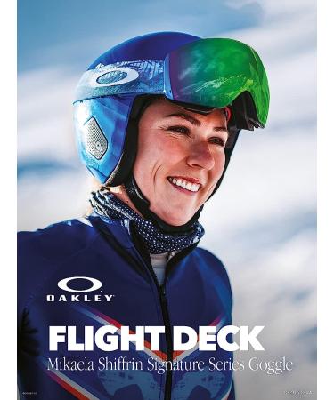 Oakley Flight Deck Ski Goggles Poseidon/Prizm Snow Sapphire + Care Kit - Men/Women Large - Buy Online on SooperMarket.com