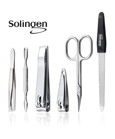 Premium 6-Piece Manicure Set Solingen | Art Leather Case | Stylish & Durable Nail Care Tools for Men & Women - Marqus - Buy Online on SooperMarket.com