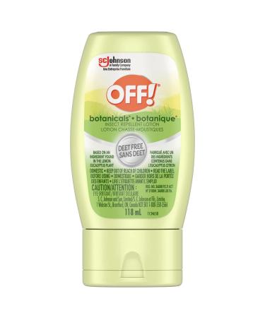 OFF! Botanicals Deet Free Insect and Mosquito Repellent Lotion Made from Plant-Based Formula 118 mL