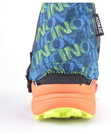 AONIJIE Low Trail Gaiters: Reflective Ankle Gators for Triathlon, Marathon, Hiking - Black/Green - Buy Online on SooperMarket.com