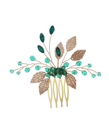 MUSISALY Rhinestone Tuck Comb Hair Accessories for Women Wedding Rhinestone Hair Accessories Bridal Hair Accessories Wedding Hair Accessories for Bride Leaf Hair Accessories Leaf Hair Comb