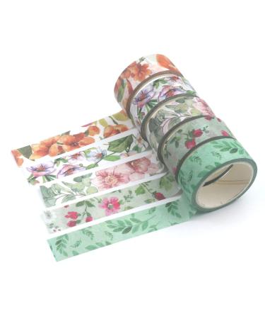 10 Rolls FKEYTO Washi Tape Set 15mm x 5 Meters - Ideal for Bullet Journals, Scrapbooking, DIY Crafts, and Planners - Buy Online on SooperMarket.com