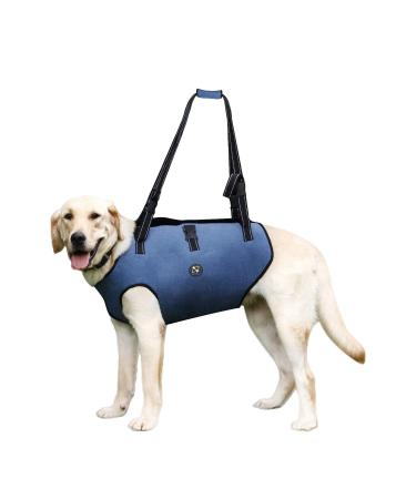 Coodeo dog harness lifting belt for pets support and rehabilitation adjustable padded breathable belts for old disabled people joint injuries (blue 2xl) XXL blue