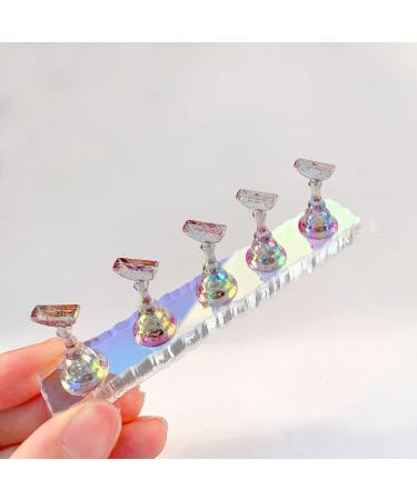 Asukohu Nail Holder Practice Nail Art Nail Holder For Acrylic Nails Painting Nails Practice Display Stand Acrylic Nail Nail Art Display Stand Clear - Buy Online on SooperMarket.com