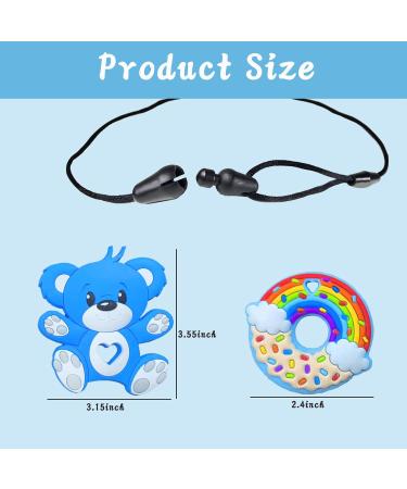 2 Pack Chew Toys for Autistic Children | Oral Motor Chewing Teether for ADHD - Blue - Buy Online on SooperMarket.com