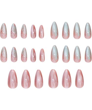 Artificial Nails | Medium False Nails Ombre - Cat Eye Almond Fake Press On Nails For Girl Salon 12 Sizes - Buy Online on SooperMarket.com