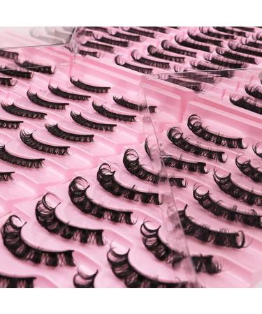 Buy 10 Pairs 3D Russian False Eyelashes - DD Curved Thick Lifelike Lashes (Black) | International Shipping Available - Buy Online on SooperMarket.com