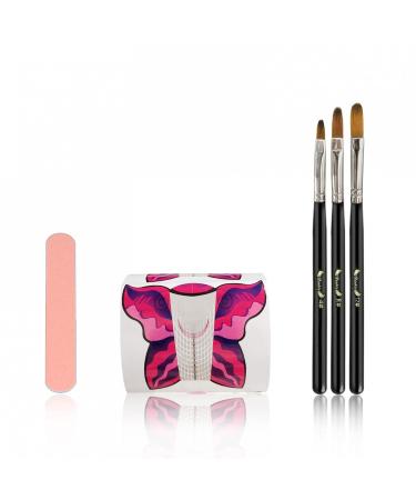 Acrylic Powder Set - 3 Colors (Pink White Clear) for Nail Art | Premium Acrylic Liquid - International Shipping Available - Buy Online on SooperMarket.com