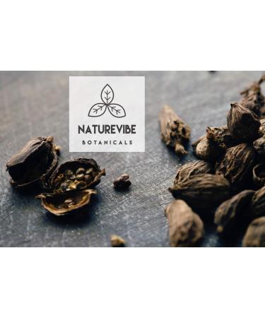Naturevibe Botanicals Organic Black Cardamom Pods Whole 3.5oz (100g) | Non-GMO, Gluten Free Indian Spice - Buy Online on SooperMarket.com