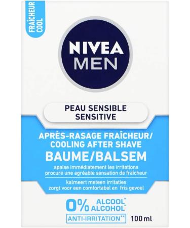 Nivea After Shave Balm Sensitive Cool 100ml - Soothing & Refreshing Shave Care | International Shipping Available - Buy Online on SooperMarket.com