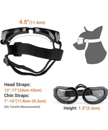 Small Breed Dog Sunglasses | UV Protection Goggles for Small Dogs | Wind & Dust Proof | Adjustable Straps | Clear Lens - Buy Online on SooperMarket.com