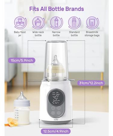 Nuliie 6-in-1 Baby Bottle Warmer with Smart Temperature Control - BPA-Free Food Warmer & Defroster for Breastmilk/Formula - White - Buy Online on SooperMarket.com