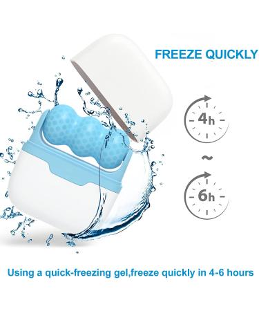 Yiclick Facial Ice Roller for Face and Eye Puffiness Relief - Upgraded Ergonomic Design, Migraine Relief, Beauty Skincare Gift - Blue - Buy Online on SooperMarket.com