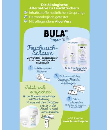 Bula Popo Refill Bottle 750 ml - Eco-Friendly Alternative to 1000 Wet Wipes | Natural Ingredients for Sustainable Care - Buy Online on SooperMarket.com