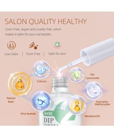 Buy Dip Powder Base Coat 15ml | Fast Dry Long-Lasting Nail Dipping Powder for DIY Salon & French Nail Art - No Lamp Needed - Buy Online on SooperMarket.com