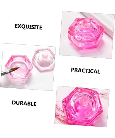FRCOLOR 6 Pcs Drill Bits for Nails Nail Cleaner Acrylic Liquid Holder Dappen Dish Novelty Toilet Paper Cuticle Bit for Nail Drill Monomer Dish with Lid Glass Pink With Cover Nail Supplies 4.3x4.3cmx3pcs Pinkx3pcs - Buy Online on SooperMarket.com