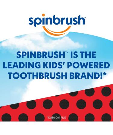 Spinbrush Kids MIRACULOUS LADY BUG Electric Toothbrush Soft Bristles Duracell Batteries Included - Buy Online on SooperMarket.com