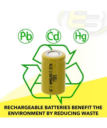 Exell 2/3A 1.2V 700mAh NiCD Flat Top Rechargeable Battery - Perfect for Smoke Detectors IoT Devices & Emergency Lighting - International Shipping Available - Buy Online on SooperMarket.com