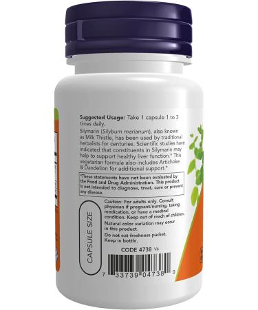Now Foods Double Strength Silymarin 300mg - 50 Vegan Capsules for Liver Support - Buy Online on SooperMarket.com