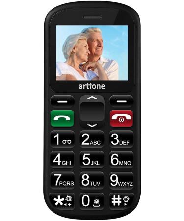 Artfone CS181 Senior cell phone without a contract |Mobile phone with large buttons |Dual SIM Mobile phone with an emergency button |Pensioner cell phone big keys |GSM cell phone |Including Black CS181 charger