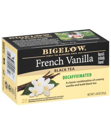 Bigelow Decaffeinated French Vanilla Black Tea, 20 Count, (Pack of 6) 120 Total Tea Bags