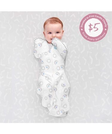 Love To Dream Swaddle UP | Moderate Temperature Fabric | Hip-Healthy Design | Easy Nappy Changes | Rainbow Medium (6-8.5kg) - Buy Online on SooperMarket.com