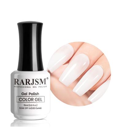 RARJSM Milky White Gel Polish 15ML French White Nail Art Manicure Varnish LED UV Gel Polish - Buy Online on SooperMarket.com