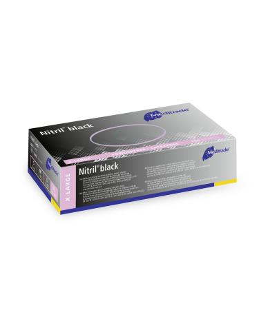 Meditrade 1284XL Nitrile Examination Gloves Black X-Large