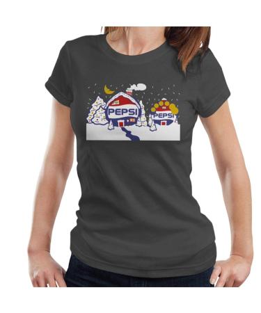 All+Every Pepsi Christmas Lodges Women's T-Shirt S Charcoal
