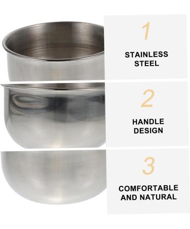 Shop Minkissy 7 Pcs Stainless Steel Shaving Soap Bowl Set - Wooden Man Soap Bubbles for a Superior Shaving Experience - Buy Online on SooperMarket.com