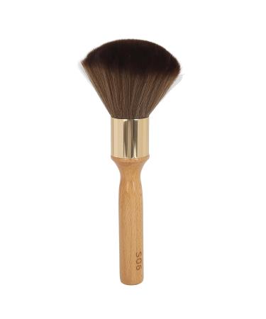 Beech Wood Neck Duster Brush Ergonomic Handle Compact Portable for Barber Hair Neck Duster