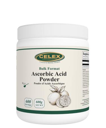 CELEX Bulk Format Ascorbic Acid Powder 600g NET WT 600 Servings | 100% Pure Form of Vitamin C | Immune Support