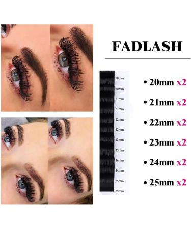 Fadlash Easy Fan Russian Lashes 20-25mm D Curl | Self Fanning Eyelash Extensions - Buy Online on SooperMarket.com
