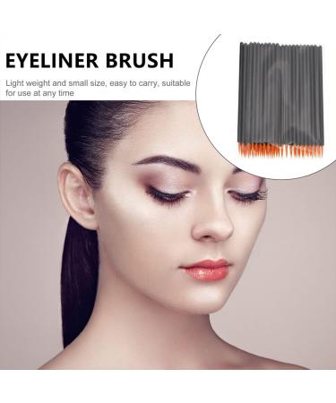 100pcs Disposable Eyeliner Brush Set | Makeup Applicator for Women | Practical & Durable Eye Tools | Artificial Fiber Makeup Brushes in Black - Buy Online on SooperMarket.com