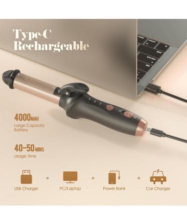Bestauty Small Cordless Curling Iron 1 Inch - Mini 2 in 1 Hair Curler & Straightener Rechargeable Wireless Travel Tool for Short Hair (Black - Buy Online on SooperMarket.com