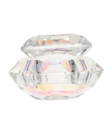 FRCOLOR Nail Art Crystal Cup Mini Crystal Bowl Nail Art Supplies Glass Tumbler with Lid Ring Holder Nail Liquid Cup Manicure Glass Cup Mini Bowl Cups White Crystal With Cover Accessories